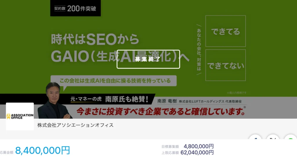クラウドファンディング見事に成功致しました！